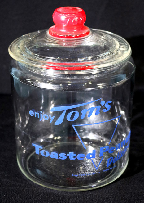 374a - Toms peanut jar with original lid