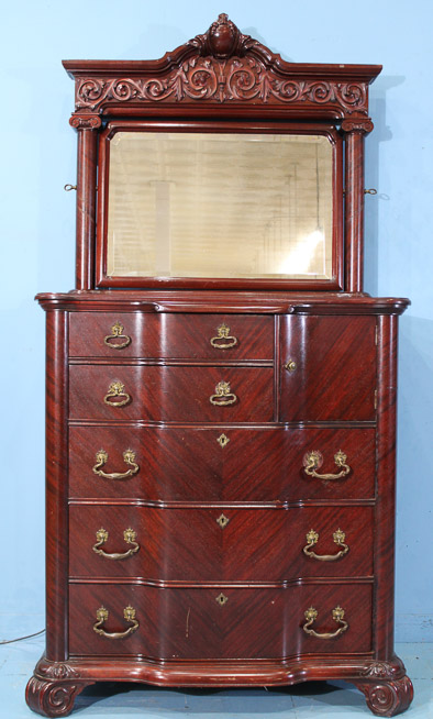 087r - 4 piece solid mahogany bedroom suite