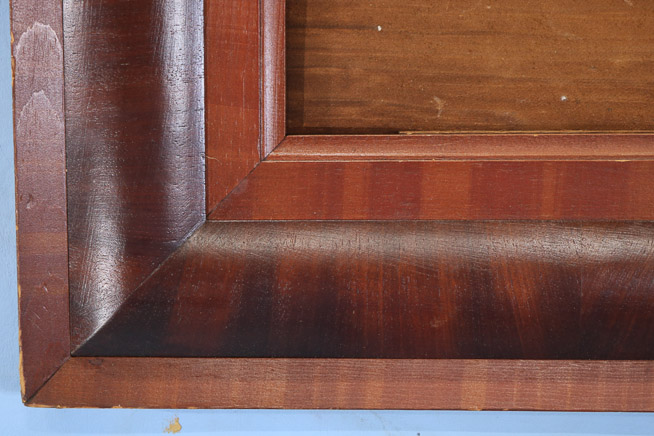 457e - Mahogany ogee empire frame, 24 x 19