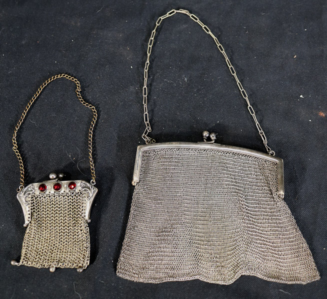 231a - 2 mesh purses, ca. 1920's