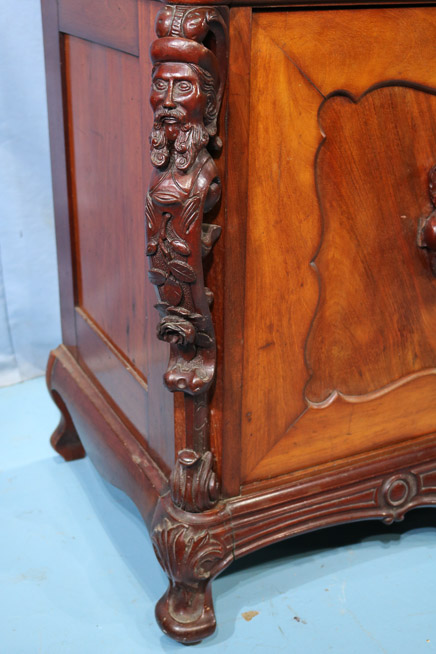 079b - Beautifully carved English sideboard-4