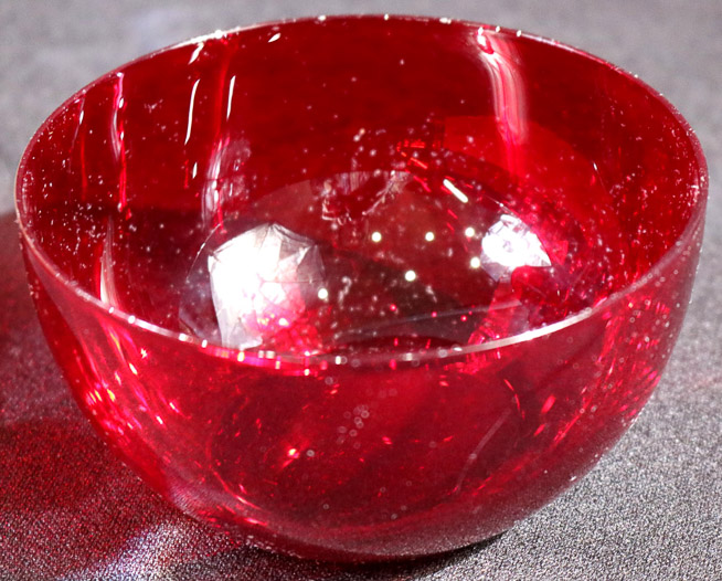 281e - 44 ruby red crystals with clear stems