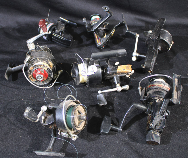 448a - 7 fishing reels, some old open face