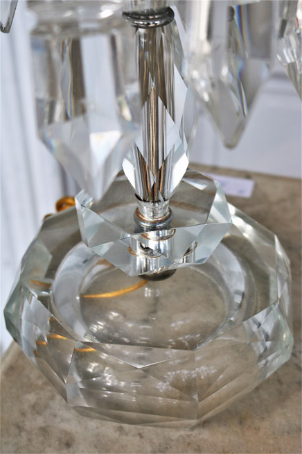 006d - Matching pr. Crystal Lamps wHeavy Prisms 35.5T