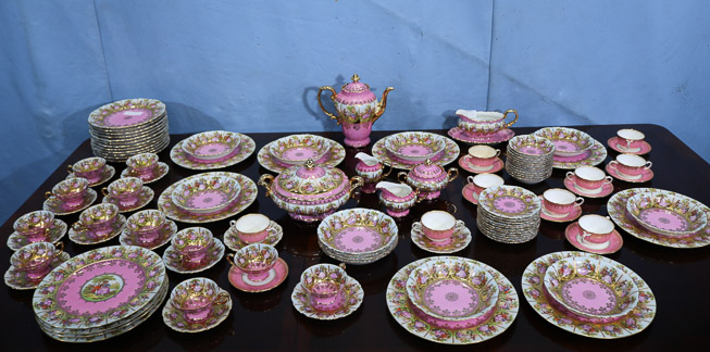 024a - Beautiful 108 piece set of Carlsbad China-9