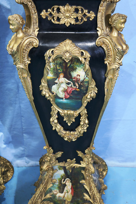 147c - Pair of rococo French pedestals-14