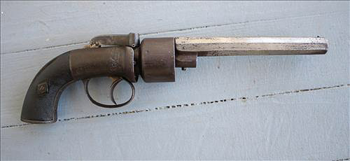 327c - Civil War English transitional revolver, ca 1850